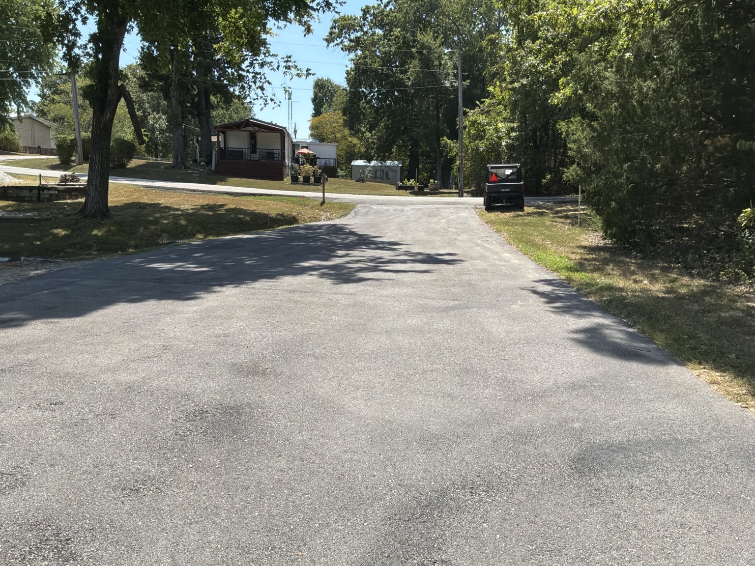 Pre-work driveway apron looking toward the street in Kimberling City